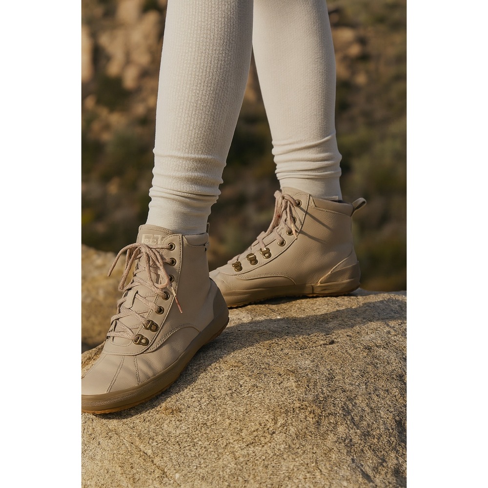Keds Scout Matte Twill Taupe Lace-Up Ankle Boots Women's‎ Size 10